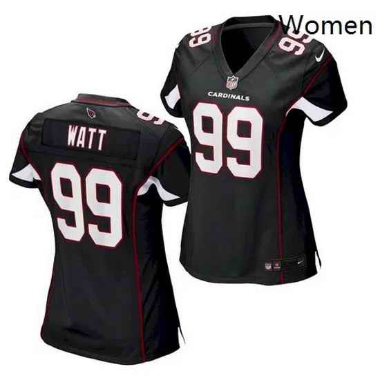 Women u2019s Arizona Cardinals 99 J J  Watt Black 2021 Jersey